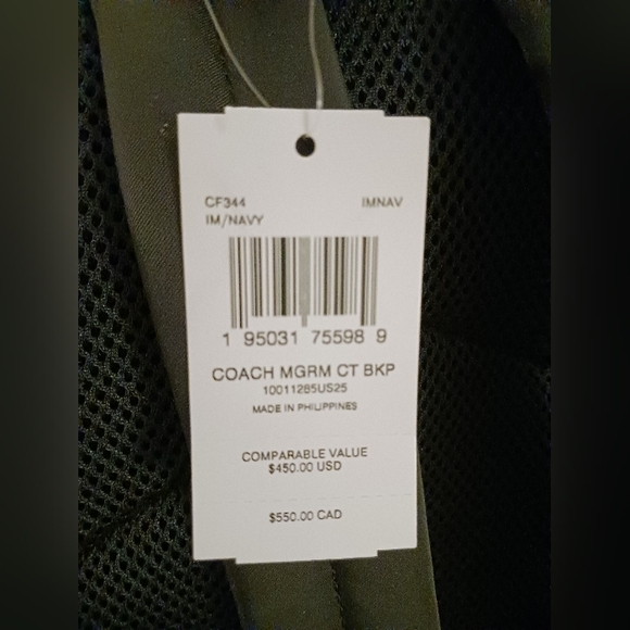 Coach Monogram Backpack Medium Size - Picture 11 of 16